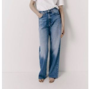 Zara Wide Leg High Rise Jeans